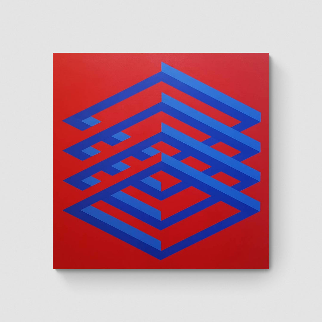 Blue Diamonds 36"x 36" - Original Painting