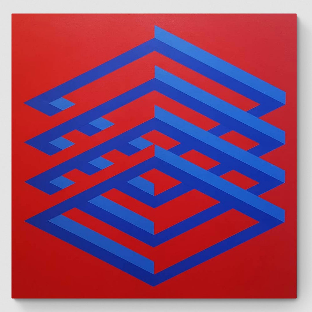 Blue Diamonds 36"x 36" - Original Painting