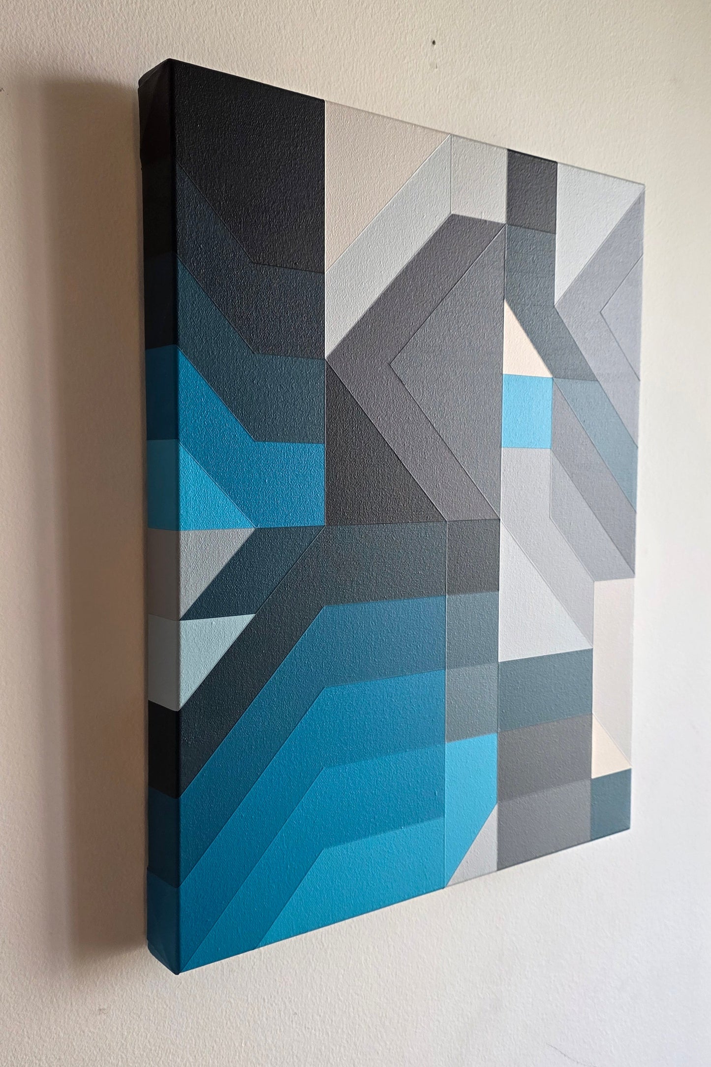 Cerulean Blueprint 16"x 20" - Original Painting