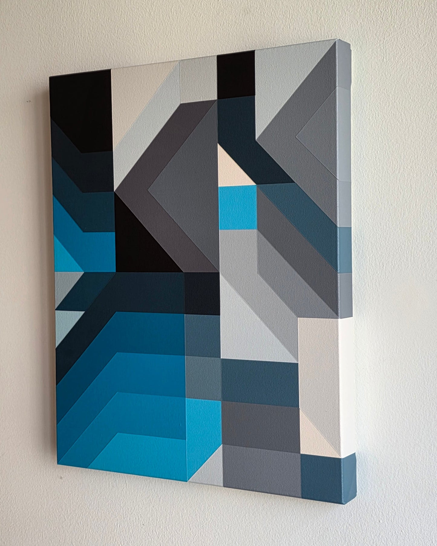 Cerulean Blueprint 16"x 20" - Original Painting