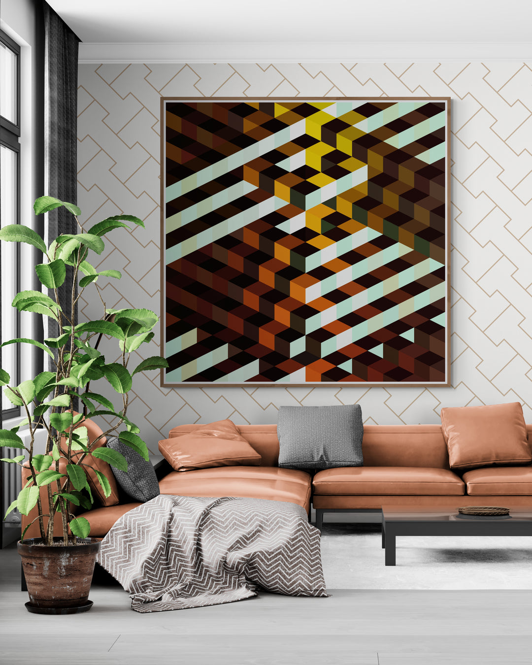 Tiger Stripe Pyramid - Color Field Print